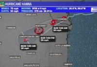 FORECAST: The 90's continue; Hanna now a Tropical Storm FORECAST: The 90's continue; Hanna now a Tropical Storm