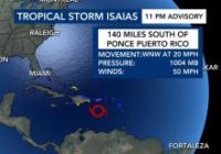 Tropical Storm Isaias could impact NC on Monday and Tuesday