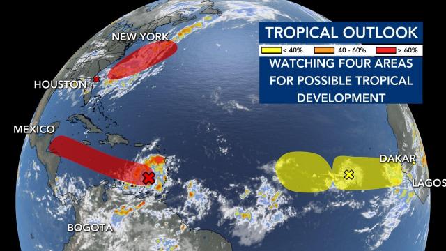 Two systems are forming in the Atlantic Ocean. 