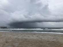 First good hurricane rain band at Wrightsville