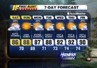 Forecast: Saturday storms bring chance of gusty winds, isolated tornado