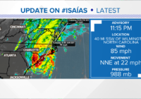 Hurricane Isaias moves into the Carolinas Hurricane Isaias moves into the Carolinas