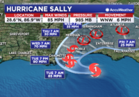 Hurricane Sally, now a Category 2, threatens Gulf Coast with a slow drenching