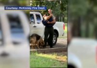 Texas firefighter reunites with daughter after 25 days battling California wildfires: VIDEO