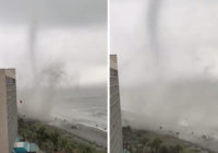 Eyewitness video shows apparent tornado on shore in Myrtle Beach, South Carolina