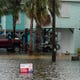 Streets are beginning to flood in Rockport, TX, as Tropical Storm Beta approaches on Monday, Sept. 21, 2020.