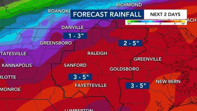 We are expecting 3 to 6 inches of rain in the state for Thursday and Friday. 