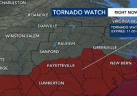 Steady rain continues in the Triangle; Tornado Watch still in effect for central NC