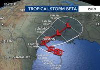 Slow-moving tropical storm Beta expected to flood Texas, Louisiana coast