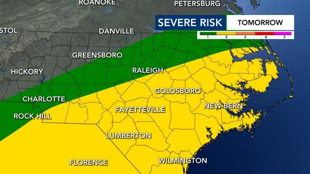 Level 2 risk for severe storms 