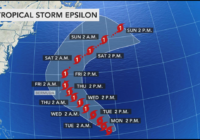 Tropical Storm Epsilon likely to strengthen further before eyeing Bermuda