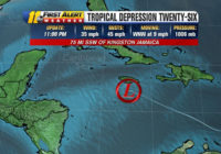 Tropical Depression 26 forms, likely to approach the Gulf of Mexico as a hurricane later this week