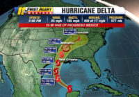 Hurricane Delta weakens to Cat. 1; expected to regain strength as it moves toward Louisiana coast