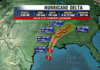 Hurricane Delta hours out from record breaking landfall in Louisiana