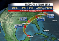 Zeta reverts back to tropical storm as it moves over Yucatán Peninsula, expected to strengthen back into hurricane