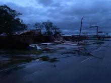 Ryan St Lake Charles, La after the storm.