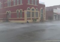Delta downgraded to Tropical Storm; dumping rain, bringing high winds