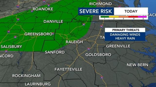 Level 1 risk for severe weather Thursday