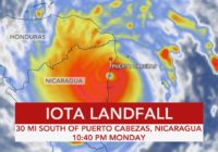 Iota makes landfall in Nicaragua as monster Category 4 hurricane