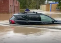 Woman crawls out of car window to escape flooding in west Charlotte
