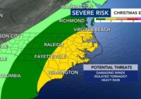 Strong to severe storms and tornadoes possible Christmas Eve