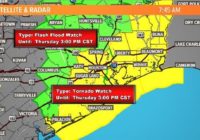 Houston weather: Flash Flood Watch, Tornado Watch as cold front sweeps through | View live radar