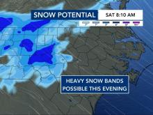 Snow potential for Friday night, Saturday morning
