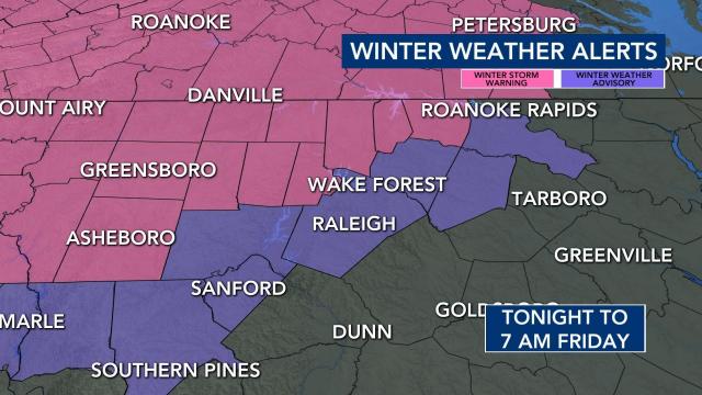 Winter storm alerts for Feb. 17-18, 2021