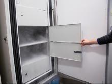 Ultra-cold vaccine freezer at Duke Health