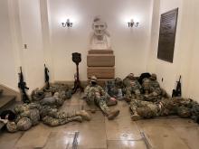 Inside the Capitol for Impeachment: National Guard in Every Corner