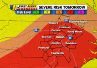 NC weather: 'Moderate' tornado chance, 'high' wind damage probability for Thursday