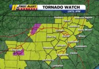 Tornado Watch issued for much of central North Carolina as storms inch closer