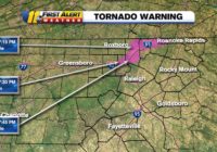Tornado Watch issued for much of central North Carolina as storms move through