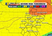 Most of North Carolina under Level 2 severe weather risk on Sunday; some counties reaching Level 3