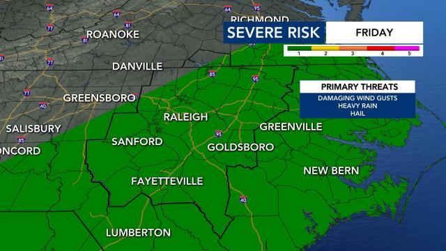 Level 1 severe weather risk for March 26, 2021