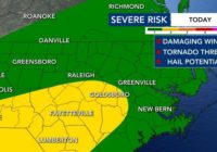 Damaging winds and hail possible Wednesday, southern counties under Level 2 threat