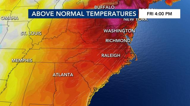 Above normal temperatures coming later this week