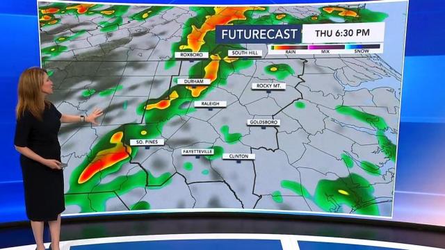 Severe weather timeline: Storms come in from the west around 6 p.m.