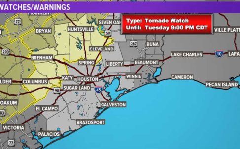 Tornado Watch in effect until 2 a.m. for Houston area ...
