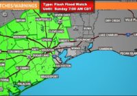 TIMELINE: Flash Flood Watch remains in effect as more rain moves in