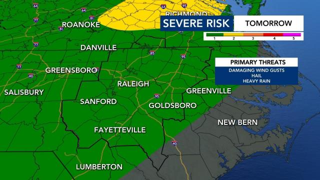 Severe weather risk for Thursday