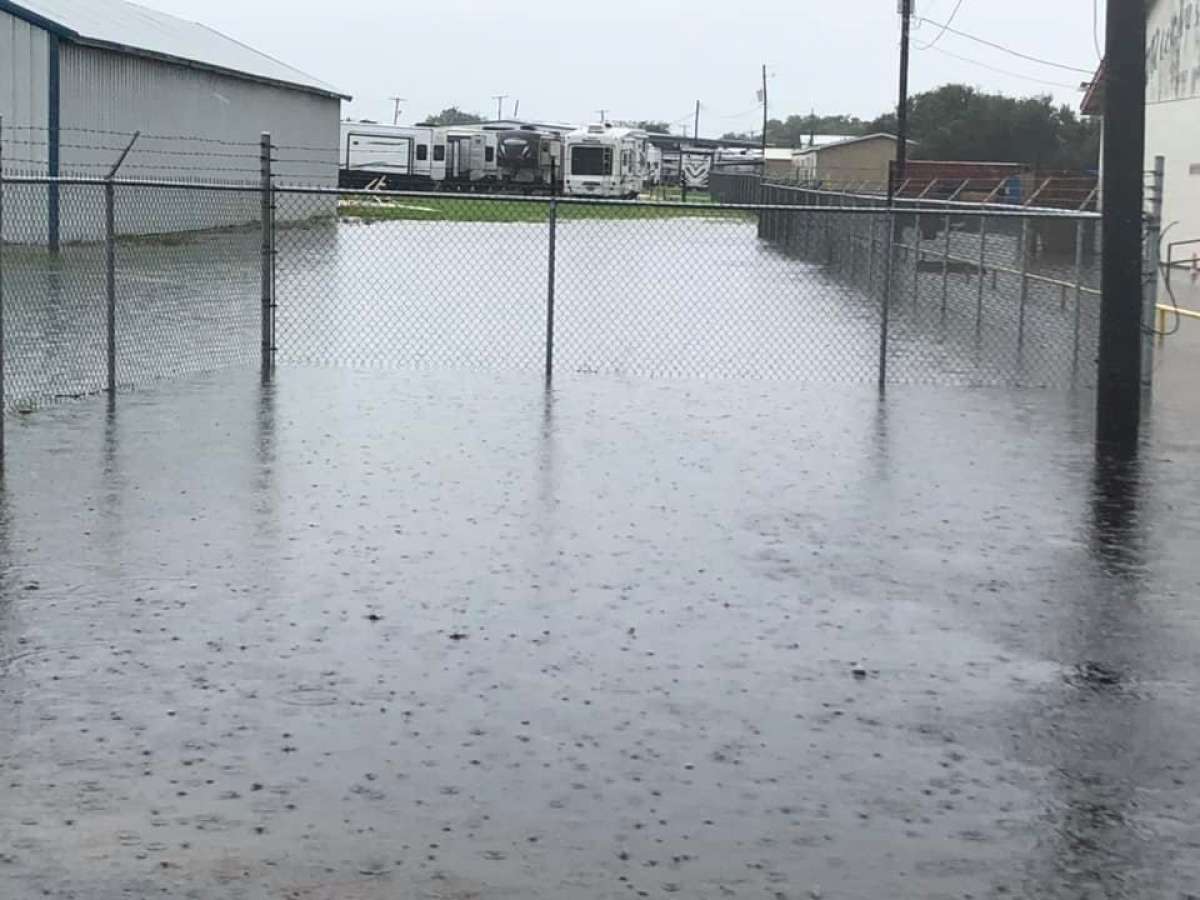 Local Carolyn Matthews shared photos of the flooding she's encountered in Rockport. She says it's rained most Wednesday night and continues to into Thursday morning.