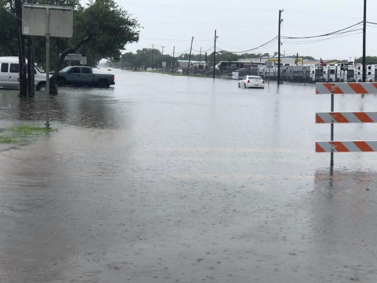 Local Carolyn Matthews shared photos of the flooding she's encountered in Rockport. She says it's rained most Wednesday night and continues to into Thursday morning.