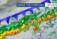 Parts of central North Carolina under flash flood risk on Friday as widespread, heavy rain expected