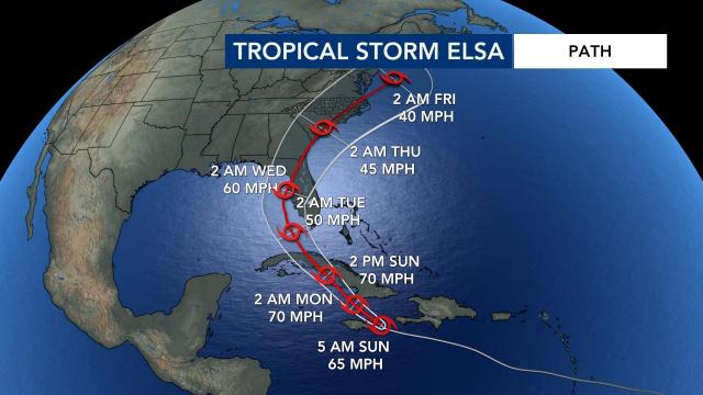 Tropical storm Elsa