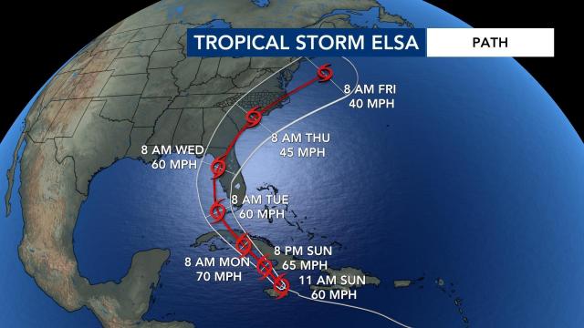 Tropical Storm Elsa: 11 a.m. advisory