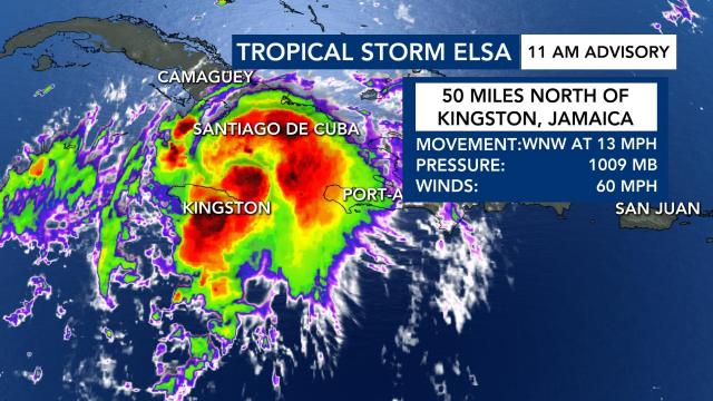 Tropical Storm Elsa - 11 a.m. advisory