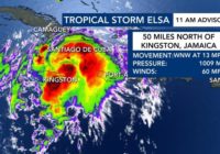 Tropical Storm Elsa likely to reach NC by Thursday