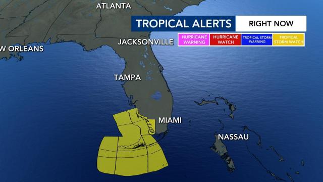 Tropical Storm Watch issued for Florida Keys