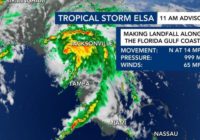 Tropical Storm Elsa makes landfall in Florida, scheduled to hit NC as tropical depression